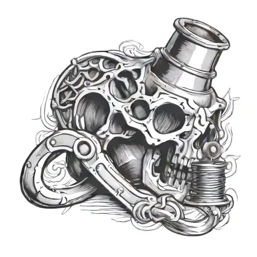 chastity cage tattoo design idea