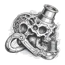 chastity cage tattoo design idea