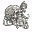 chastity cage tattoo design idea