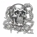 chastity cage tattoo design idea