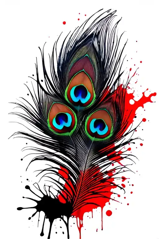 peacock feathers tattoo design idea
