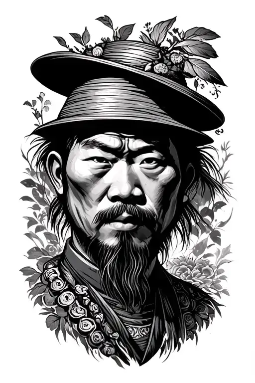 story of the Chinese farmer tattoo design idea