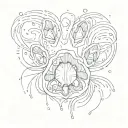 a paw print tattoo design idea