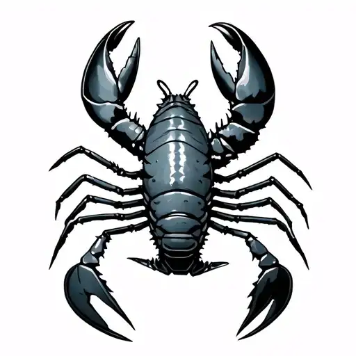 cyberpunk lobster tattoo design idea