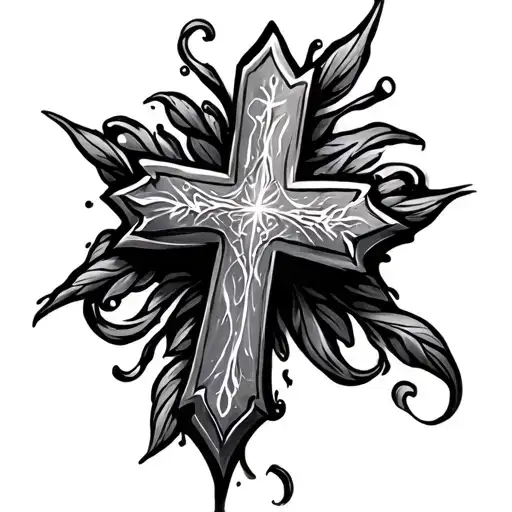 3 Nail Cross tattoo design idea