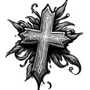 3 Nail Cross tattoo design idea