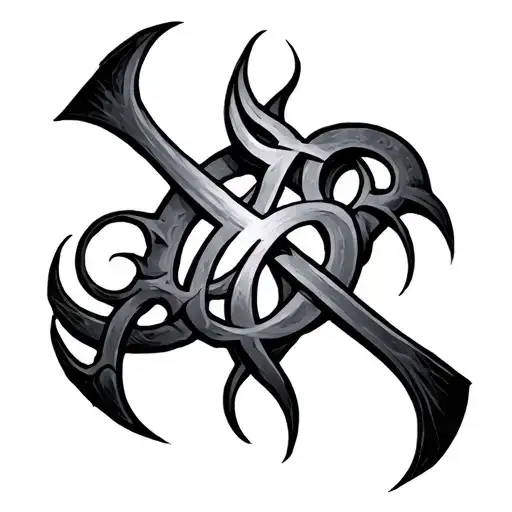 nord bindrune sumbolising strength and rebirth tattoo design idea