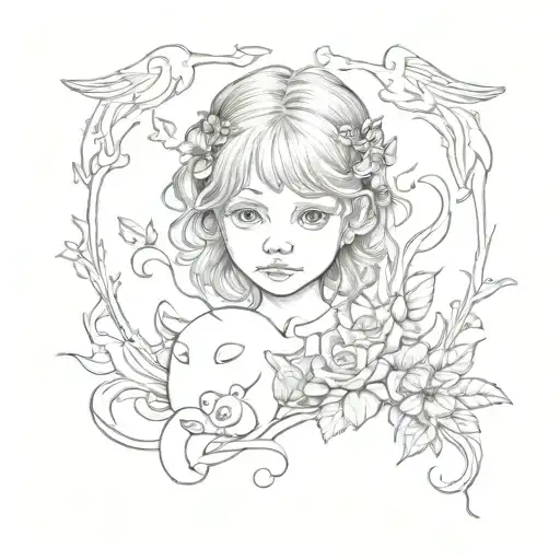 child date of birth tattoo design idea