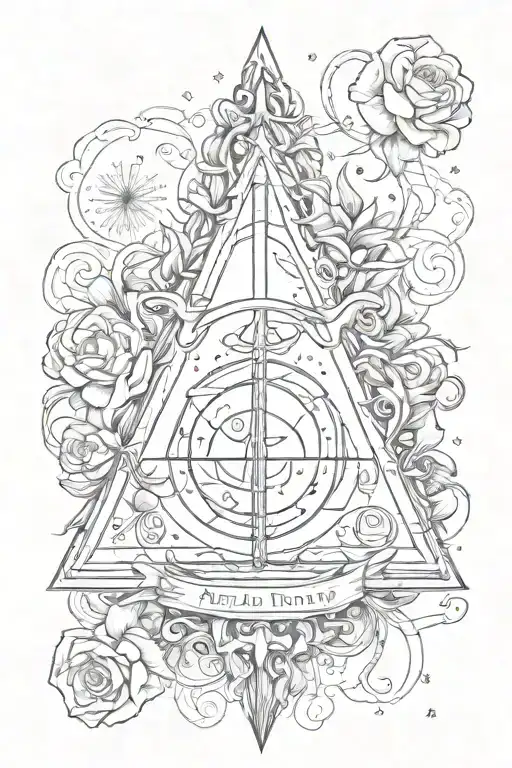 harry potter deathly hallows and always tattoo design idea
