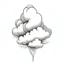 Coverup Clouds and Smoke tattoo design idea