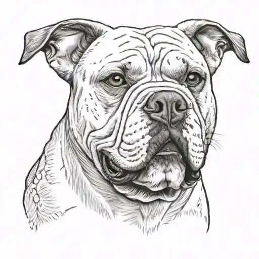 American bulldog memorial tattoo tattoo design idea