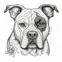 American bulldog memorial tattoo tattoo design idea