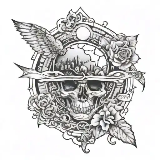 As long as the mind is in the past your reality is a simulation tattoo design idea