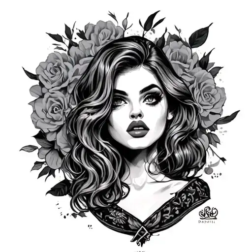 Daddys Little Slut tattoo design idea