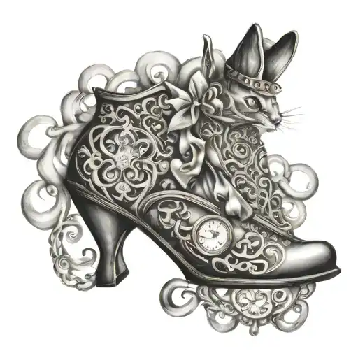 alice wonderland chains tattoo design idea