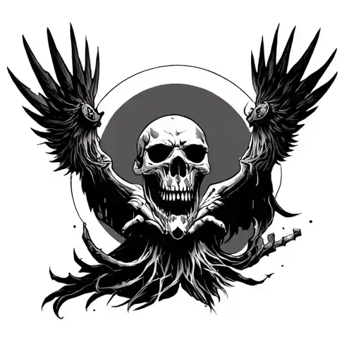 metalcore bands, sleep theory, sleep token, bad omens, fit for a king, parkway drive,  tattoo design idea