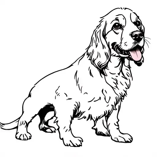 cocker spaniel dog tattoo design idea