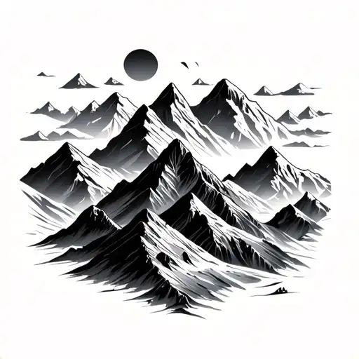 Abdulwahed Afghanistan mountains tattoo design idea