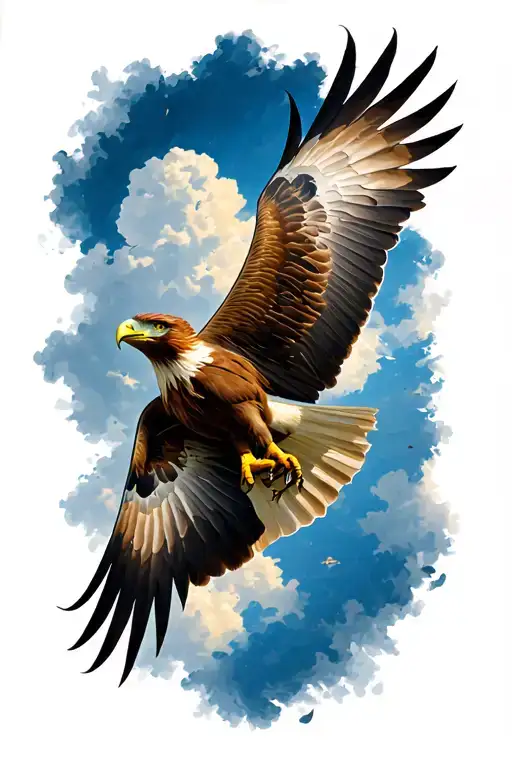 red kite flying tattoo design idea