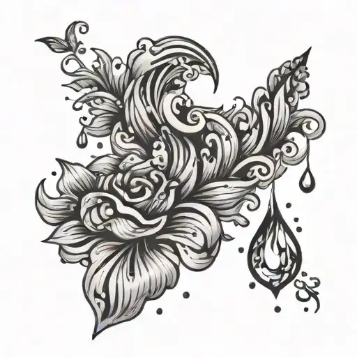 taylor swift midnight rain drops lavender haze cloud tattoo design idea