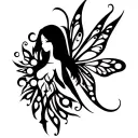 fairy tattoo design idea