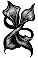 Calla Lilly infinity symbol tattoo design idea