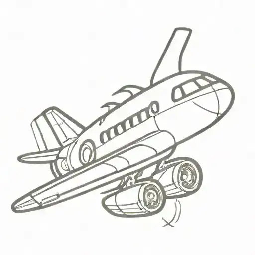 jet plane tattoo design idea