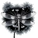 Dandelion Dragonfly tattoo design idea