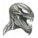 venom neck tattoo tattoo design idea