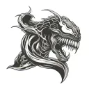 venom neck tattoo tattoo design idea