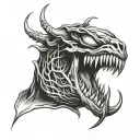 venom neck tattoo tattoo design idea