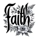 Faith Script tattoo design idea