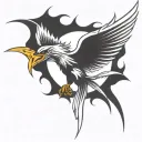 phoenix flying tattoo design idea