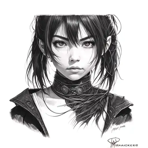 mikasa Ackerman attack on titan tattoo design idea