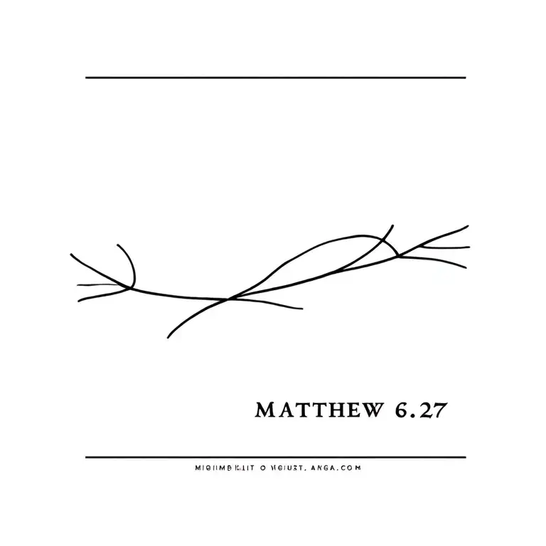 Matthew 6:27 tattoo design idea