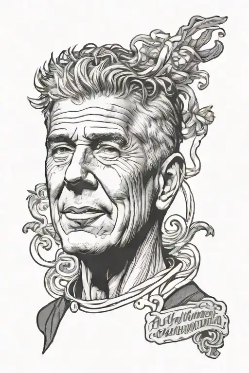 anthony bourdain chef quote tattoo design idea
