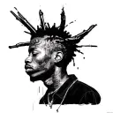 Basquiat tattoo design idea