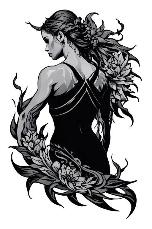 full back tattoo strength resilience and protection tattoo design idea