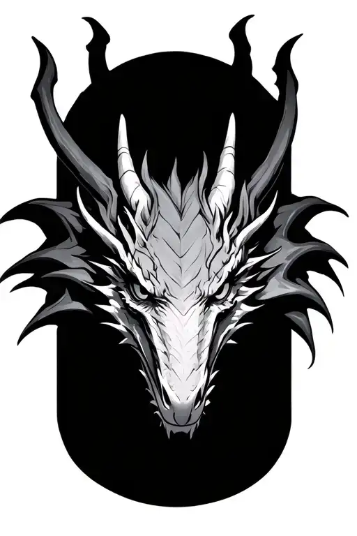 dragons head tattoo design idea
