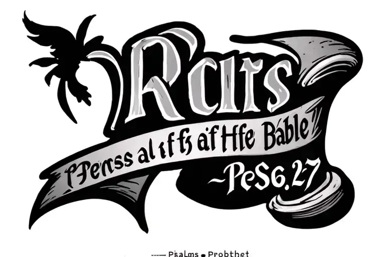 Bible Psalms 62:7 tattoo design idea