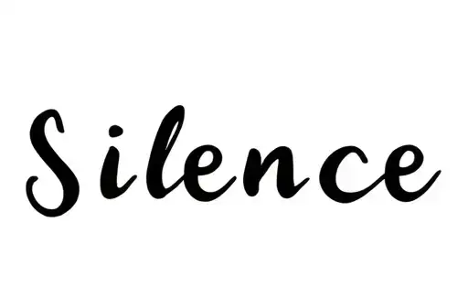 "Silence" tattoo design idea
