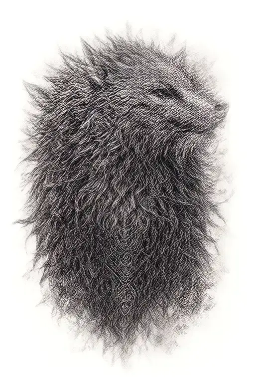 howling fenrir viking norse wolf tattoo design idea