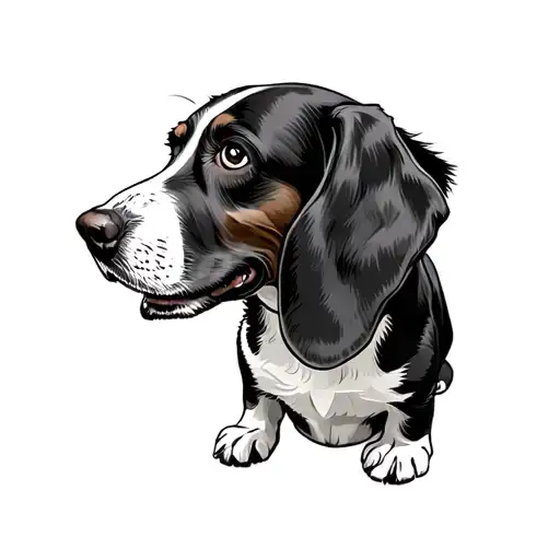 basset hound tattoo design idea
