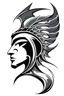 sparta and karma symbol tattoo design idea