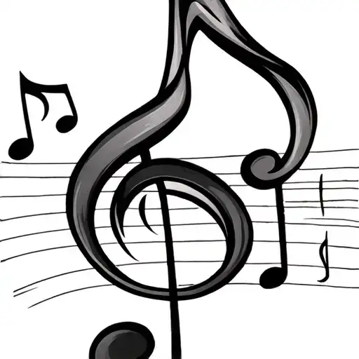 music note tattoo design idea