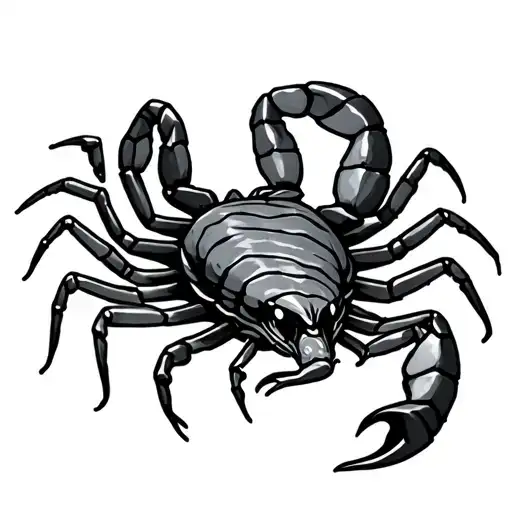 scorpion emerging tattoo design idea