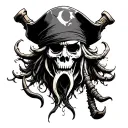 pirate cross davy jones tattoo design idea