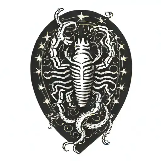 Zodiac Sign Scorpio tattoo design idea