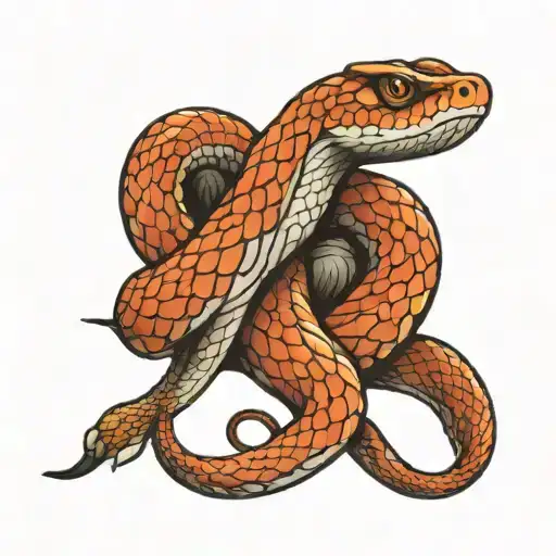 3 inches snake tattoo design idea