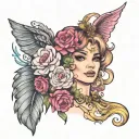 sissy femboy tattoo design idea